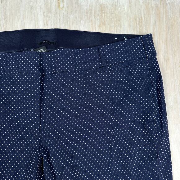 Lane Bryant Navy Blue Dot Stretch Waist Allie Boot Work Casual Dress Pants 22 - Picture 3 of 16